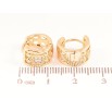 Серьги Xuping Позолота 18K колечки Узор с кристаллами фото №2 Серьги Xuping Позолота 18K колечки Узор с кристаллами фото №2