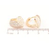 Сережки Xuping Позолота 18K колечка «Сердечка з кристалами та перлинами» фото №2
