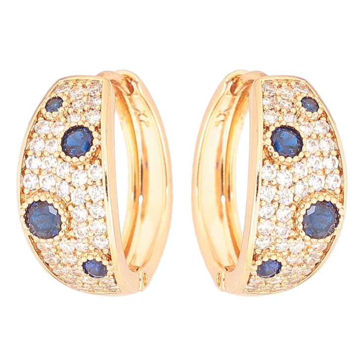 Сережки Xuping Позолота 18K колечка «Інкрустація кристалами» фото №13