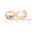 Сережки Xuping Позолота 18K колечка «Інкрустація кристалами» фото №2