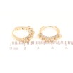 Сережки Xuping Позолота 18K колечка «Бічний візерунок з кристалів» фото №2 Сережки Xuping Позолота 18K колечка «Бічний візерунок з кристалів» фото №2
