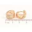 Серьги Xuping Позолота 18K колечки Декоративный узор с кристаллами фото №2 Серьги Xuping Позолота 18K колечки Декоративный узор с кристаллами фото №2