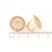Серьги Xuping Позолота 18K колечки Декоративный узор с кристаллами фото №2