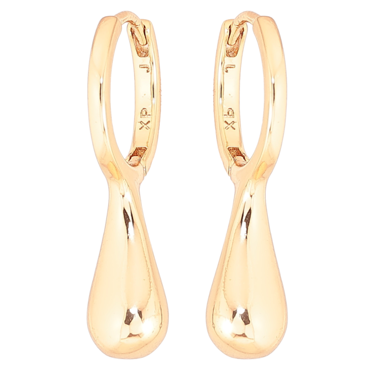 Серьги Xuping Позолота 18K колечки Капельки фото №7