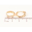 Сережки Xuping Позолота 18K колечка «Три кристали» фото №2 Сережки Xuping Позолота 18K колечка «Три кристали» фото №2