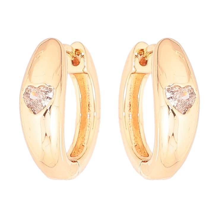 Сережки Xuping Позолота 18K колечка «Кришталеві сердечка» фото №22 Сережки Xuping Позолота 18K колечка «Кришталеві сердечка» фото №22