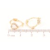 Серьги Xuping Позолота 18K колечки Кристальные сердечки фото №2