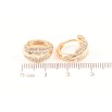 Серьги Xuping Позолота 18K колечки Узор с дорожками кристаллов фото №2 Серьги Xuping Позолота 18K колечки Узор с дорожками кристаллов фото №2
