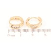 Серьги Xuping Позолота 18K колечки Три кристалла фото №2 Серьги Xuping Позолота 18K колечки Три кристалла фото №2