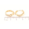 Серьги Xuping Позолота 18K колечки Узор с дорожками кристаллов фото №2 Серьги Xuping Позолота 18K колечки Узор с дорожками кристаллов фото №2