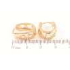 Сережки Xuping Позолота 18K колечка «Візерунок сердечка» фото №2 Сережки Xuping Позолота 18K колечка «Візерунок сердечка» фото №2