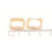 Сережки Xuping Позолота 18K колечка «Кришталеві доріжки» фото №2 Сережки Xuping Позолота 18K колечка «Кришталеві доріжки» фото №2