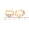 Серьги Xuping Позолота 18K колечки Декоративный узор с сиреневыми кристаллами фото №2 Серьги Xuping Позолота 18K колечки Декоративный узор с сиреневыми кристаллами фото №2