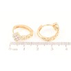 Сережки Xuping Позолота 18K колечка «Декоративний візерунок з кристалами» фото №2 Сережки Xuping Позолота 18K колечка «Декоративний візерунок з кристалами» фото №2
