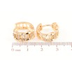 Серьги Xuping Позолота 18K колечки Декоративный узор с кристаллами фото №2 Серьги Xuping Позолота 18K колечки Декоративный узор с кристаллами фото №2
