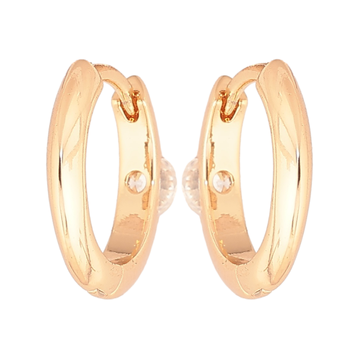 Сережки Xuping Позолота 18K колечка «Кришталеві вставки позаду» фото №25 Сережки Xuping Позолота 18K колечка «Кришталеві вставки позаду» фото №25