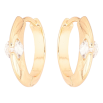 Серьги Xuping Позолота 18K колечки Кристальные вставки сзади фото №2 Серьги Xuping Позолота 18K колечки Кристальные вставки сзади фото №2