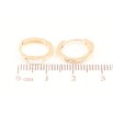 Серьги Xuping Позолота 18K колечки Узор с белой эмалью фото №2 Серьги Xuping Позолота 18K колечки Узор с белой эмалью фото №2