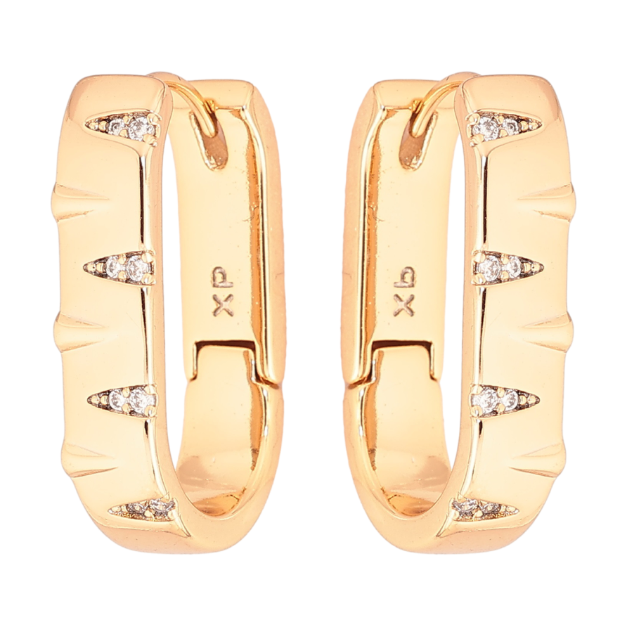 Серьги Xuping Позолота 18K колечки Декоративный узор с кристаллами фото №1 Серьги Xuping Позолота 18K колечки Декоративный узор с кристаллами фото №1