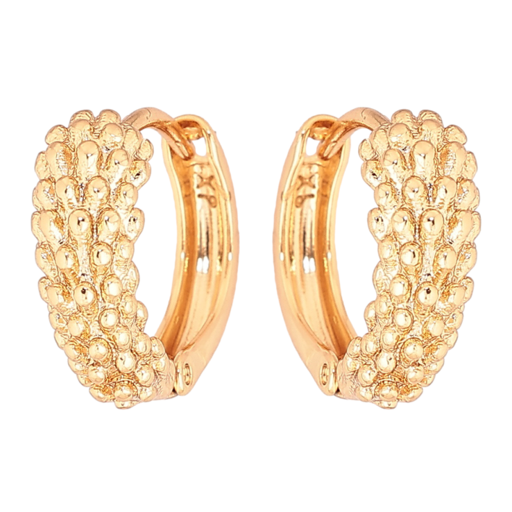 Сережки Xuping Позолота 18K колечка «Декоративний візерунок» фото №8