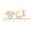Сережки Xuping Позолота 18K колечка «Кришталеві квіточки» фото №2 Сережки Xuping Позолота 18K колечка «Кришталеві квіточки» фото №2