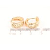 Серьги Xuping Позолота 18K колечки Декоративный узор с кристаллами и бабочками фото №2 Серьги Xuping Позолота 18K колечки Декоративный узор с кристаллами и бабочками фото №2