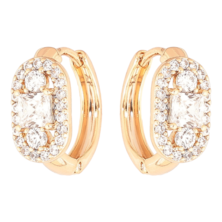 Сережки Xuping Позолота 18K колечка «Кришталевий блиск» фото №21 Сережки Xuping Позолота 18K колечка «Кришталевий блиск» фото №21