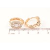 Сережки Xuping Позолота 18K колечка «Кришталевий блиск» фото №2 Сережки Xuping Позолота 18K колечка «Кришталевий блиск» фото №2