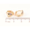 Сережки Xuping Позолота 18K колечка «Сердечка з різнокольоровими кристалами» фото №2