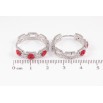 Сережки Xuping колір Родій з кристалами Swarovski колечка «Візерунок із кристалами Siam» фото №2 Сережки Xuping колір Родій з кристалами Swarovski колечка «Візерунок із кристалами Siam» фото №2