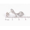 Сережки Xuping колір Родій з кристалами Swarovski пусети «Петельки з кришталевими сердечками Clear» фото №2
