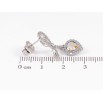 Сережки Xuping колір Родій з кристалами Swarovski пусети «Петельки з кришталевими сердечками АВ» фото №2 Сережки Xuping колір Родій з кристалами Swarovski пусети «Петельки з кришталевими сердечками АВ» фото №2
