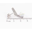 Серьги Xuping цвет Родий с кристаллами Swarovski пусеты Сердечки с кубиками Shimmer фото №2