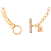 Браслет Xuping Позолота 18K Комбинированный узор с подвеской сердечко длина 18.5см х 4-5мм фото №2