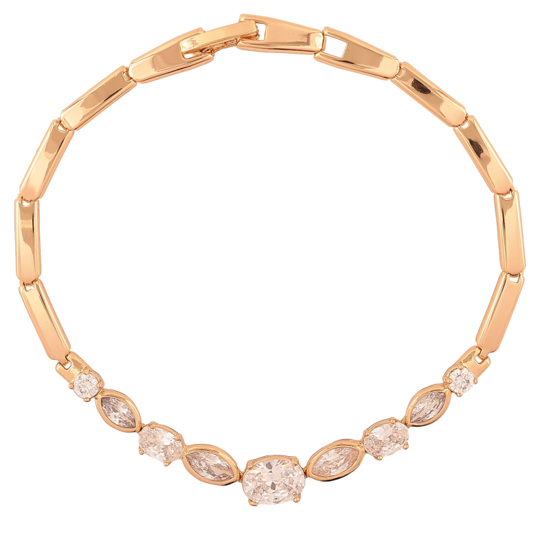 Браслет Xuping Позолота 18K «Кришталева доріжка» довжина 19см х 3-6мм фото №4 Браслет Xuping Позолота 18K «Кришталева доріжка» довжина 19см х 3-6мм фото №4