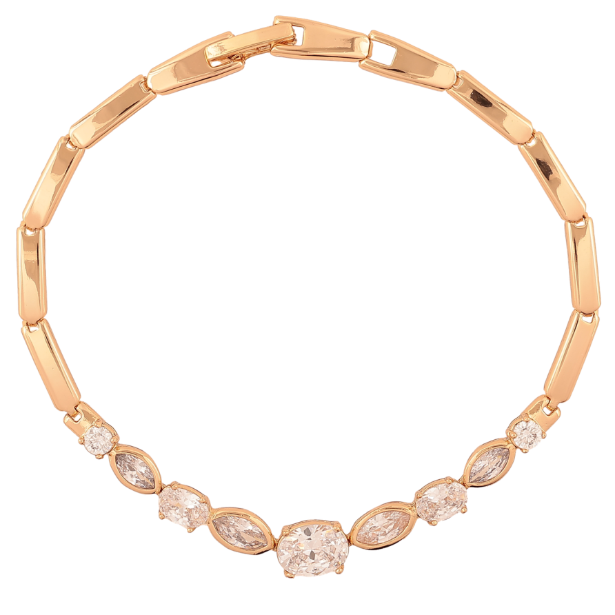 Браслет Xuping Позолота 18K «Кришталева доріжка» довжина 19см х 3-6мм фото №1 Браслет Xuping Позолота 18K «Кришталева доріжка» довжина 19см х 3-6мм фото №1