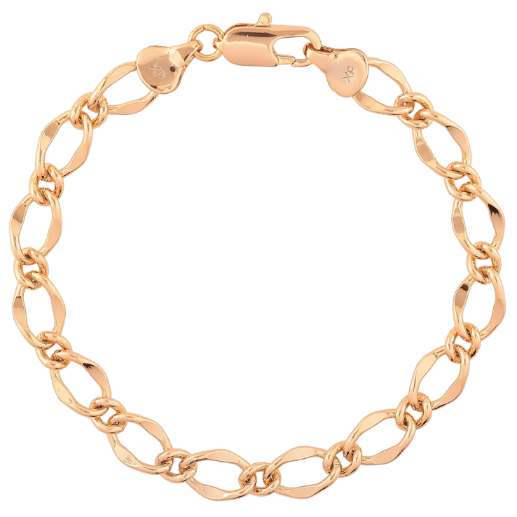 Браслет Xuping Позолота 18K Цепочка плетение Фантазийное длина 18.5см х 7мм фото №7