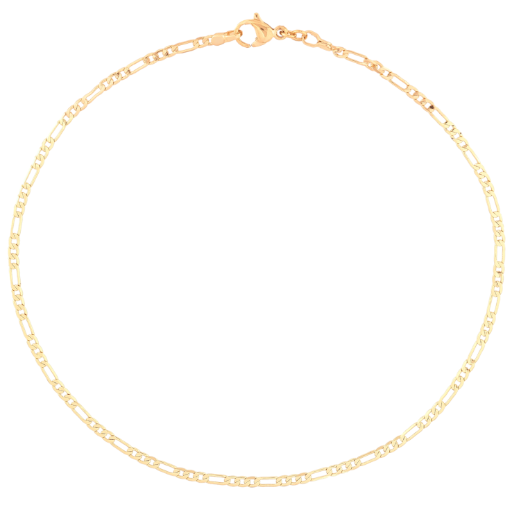 Браслет Xuping Позолота 18K на ногу Цепочка плетение Фигаро размер 26см х 2мм фото №15 Браслет Xuping Позолота 18K на ногу Цепочка плетение Фигаро размер 26см х 2мм фото №15