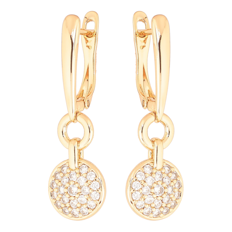 Серьги Xuping Позолота 18K английский замок Подвески с инкрустацией кристаллами фото №21 Серьги Xuping Позолота 18K английский замок Подвески с инкрустацией кристаллами фото №21