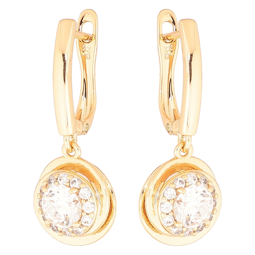 Серьги Xuping Позолота 18K английский замок Кристальные подвески фото №1 Серьги Xuping Позолота 18K английский замок Кристальные подвески фото №1