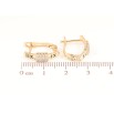 Серьги Xuping Позолота 18K английский замок Римские цифры с кристаллами фото №2