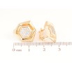 Серьги Xuping Позолота 18K английский замок Шестиугольники с кристаллами фото №2