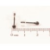 Сережки Xuping TTM Stainless Steel кераміка пусети «Чорні кульки» ø 3мм фото №2