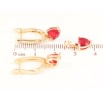 Набор Xuping M&L Цвет 18K Серьги Кулон Красные кристальные сердечки фото №2