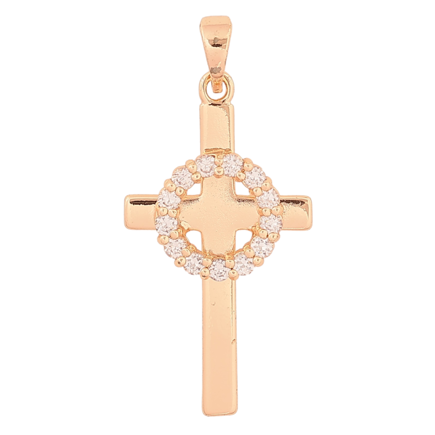 Кулон Xuping M&L Колір 18K «Хрест з кристалами» для ланцюжка до 5мм фото №1 Кулон Xuping M&L Колір 18K «Хрест з кристалами» для ланцюжка до 5мм фото №1