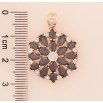 Кулон Xuping M&L Колір 18K Квітка з чорно-білих кристалів» для ланцюжка до 4мм фото №2 Кулон Xuping M&L Колір 18K Квітка з чорно-білих кристалів» для ланцюжка до 4мм фото №2