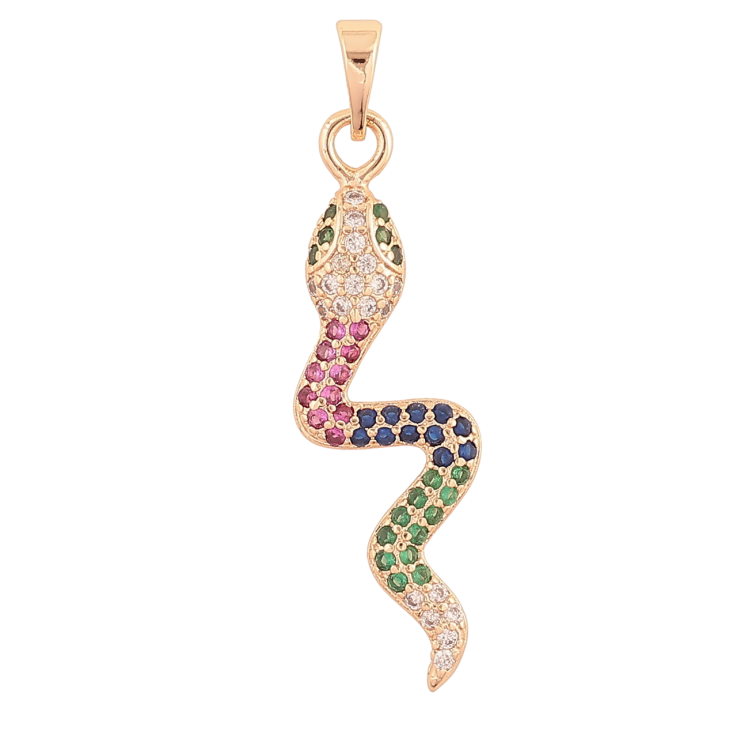 Кулон Xuping M&L Колір 18K Змія з різнокольоровими кристалами» для ланцюжка до 5мм фото №21