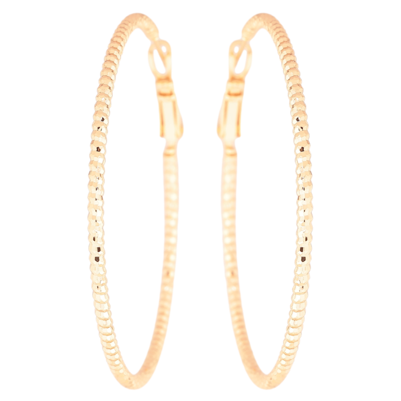 Серьги Xuping Позолота 18K кольца (конго) Декоративный узор ø 5см фото №23