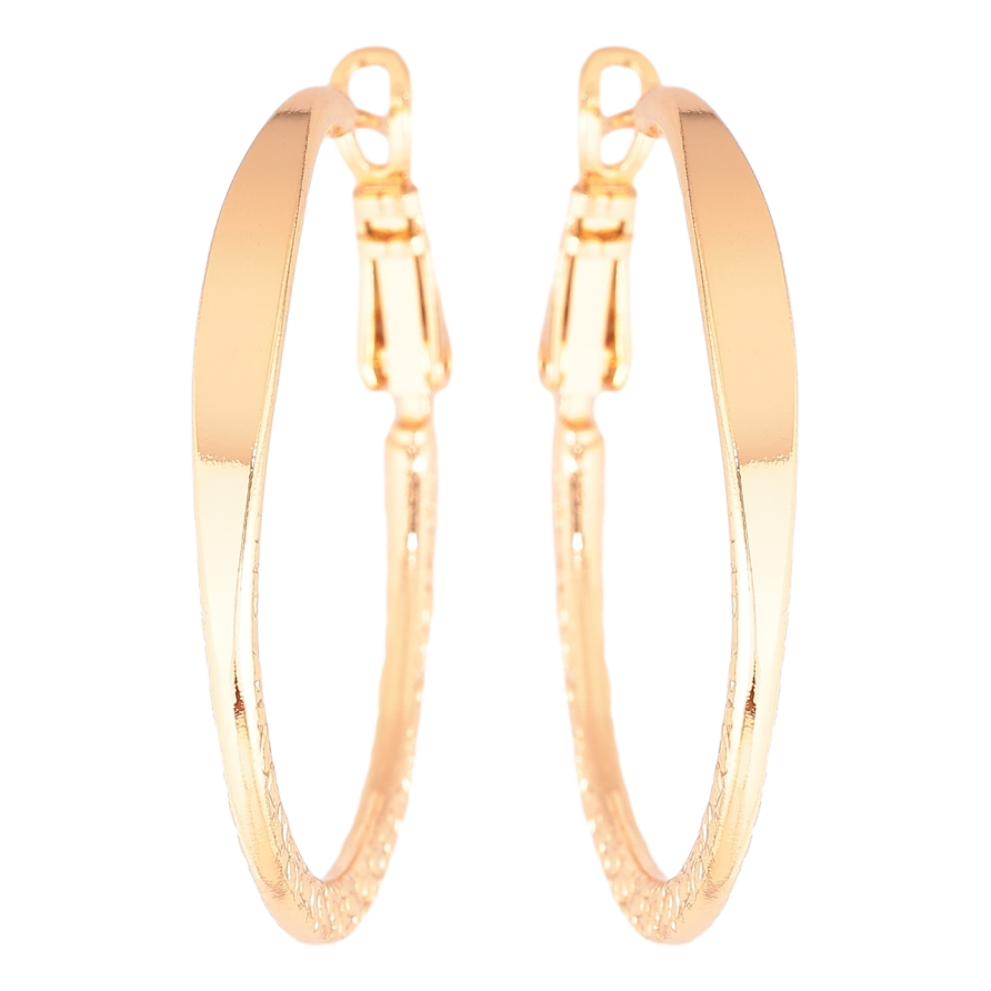 Серьги Xuping Позолота 18K кольца (конго) Декоративный узор ø 3.4см фото №1 Серьги Xuping Позолота 18K кольца (конго) Декоративный узор ø 3.4см фото №1
