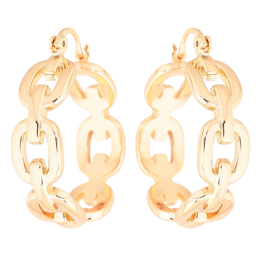 Серьги Xuping Позолота 18K замок-булавка Узор цепочка фото №1 Серьги Xuping Позолота 18K замок-булавка Узор цепочка фото №1
